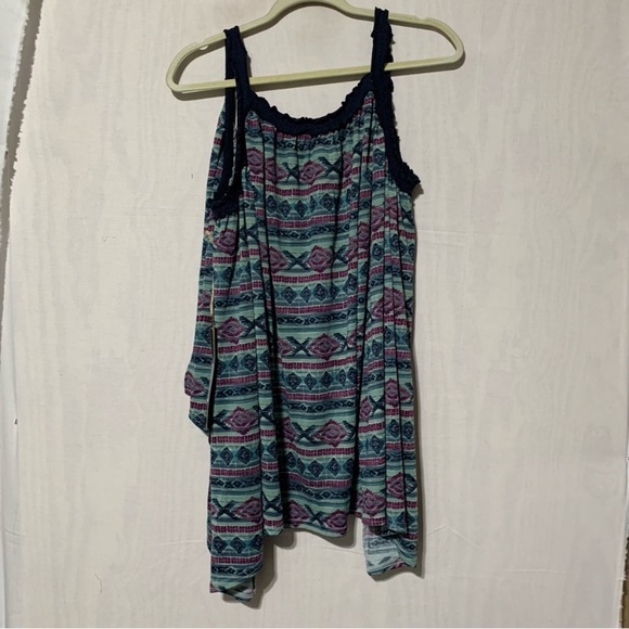 Double D Ranch Boho Western Print Open Front Cardigan Sweater - Picture 6 of 8